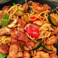 Teriyaki chicken and noodles