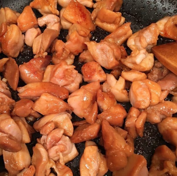 Cooked Teriyaki Chicken Thigh chunks