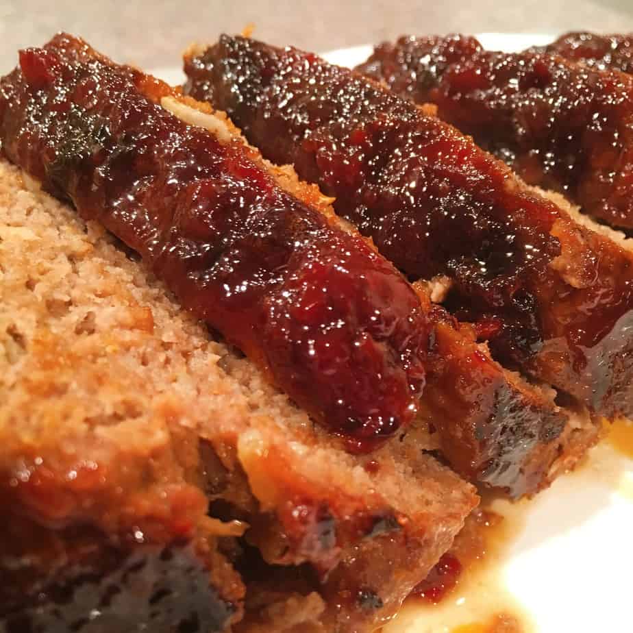 Meat loaf with a brown sugar glaze