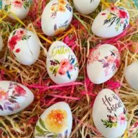 Tattoo Easter Eggs in a basket.