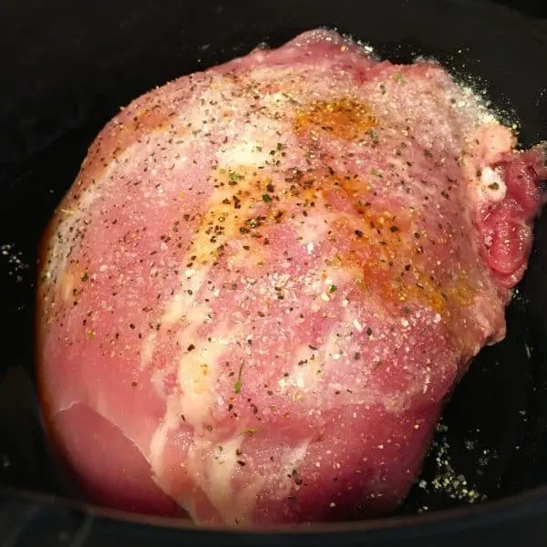Pork Roast in slow cooker for pulled pork