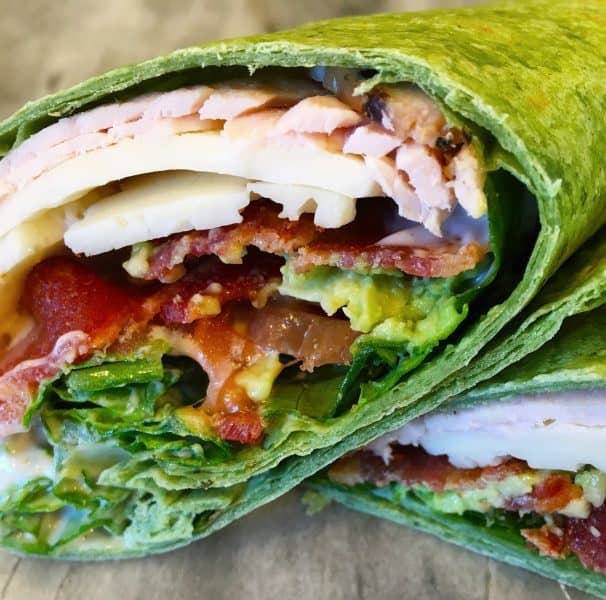 California Club Turkey Wrap Close up