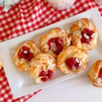 Cherry Knots on a white serving tray.