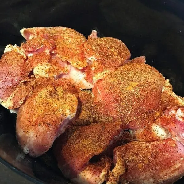 chicken thighs with seasoning