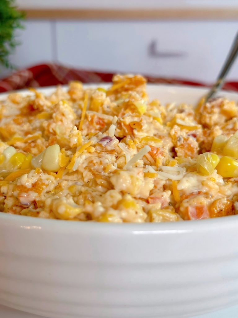 Close-up photo of Frito Corn Salad.