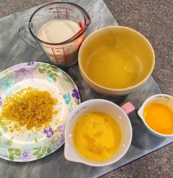 ingredients for microwave lemon curd