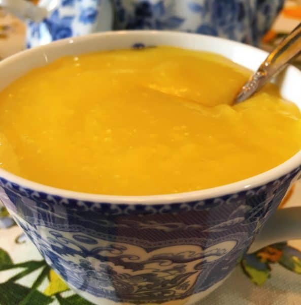 A bowl of lemon curd