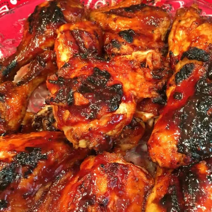BBQ chicken with a cherry Dr Pepper glaze