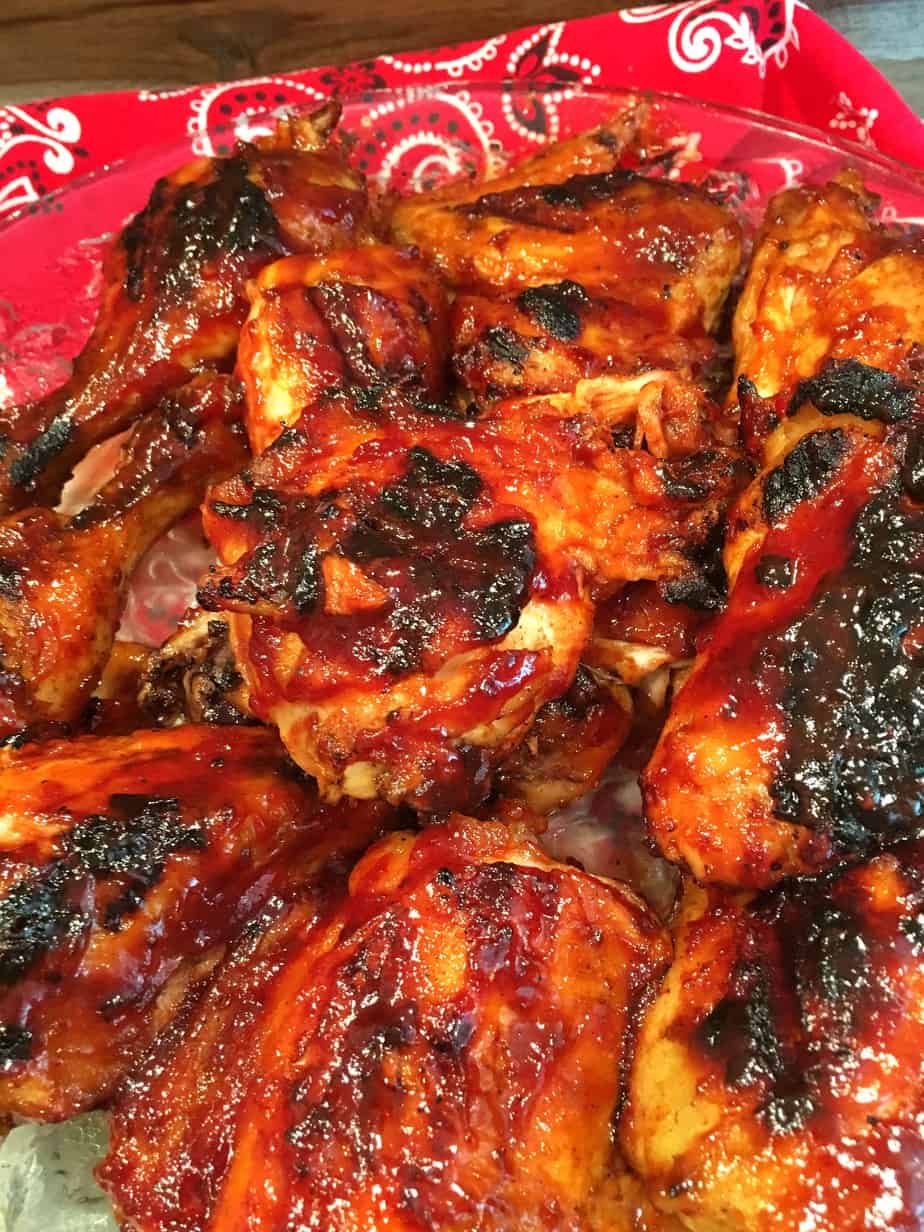 BBQ chicken with a cherry Dr Pepper glaze