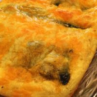 Chili Relleno Casserole in a casserole dish