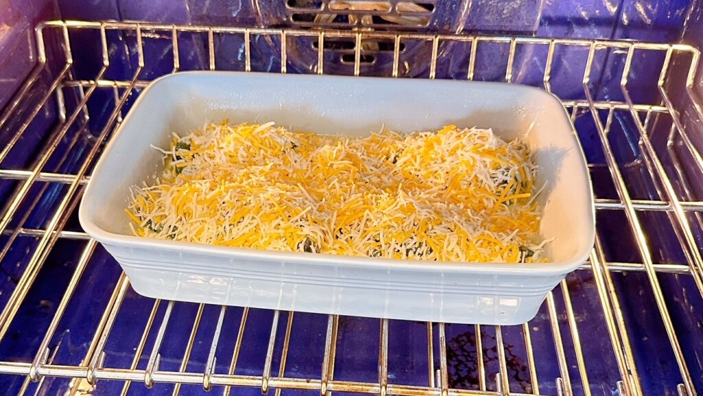Casserole in preheated oven to bake.