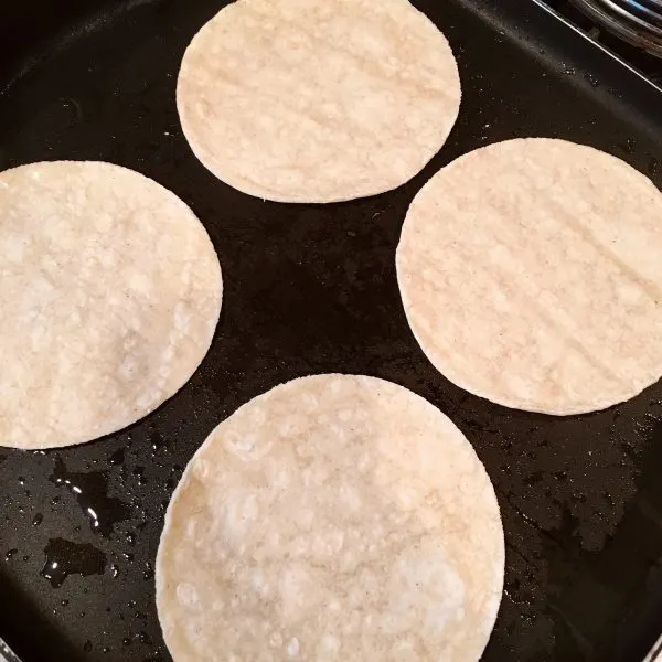 corn tortillas on the grill 