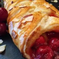 A cherry lemon danish