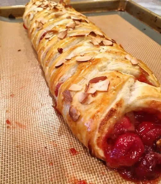 Baked Cherry Lemon Curd Danish