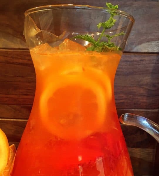 Pitcher full of Strawberry Mango Lemonade