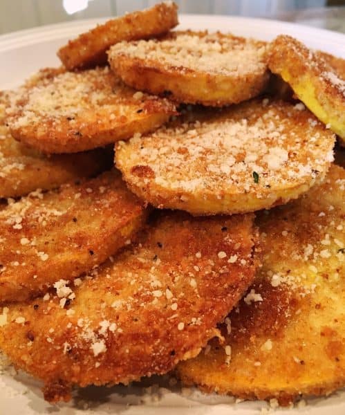 Oven Fried Squash on platter