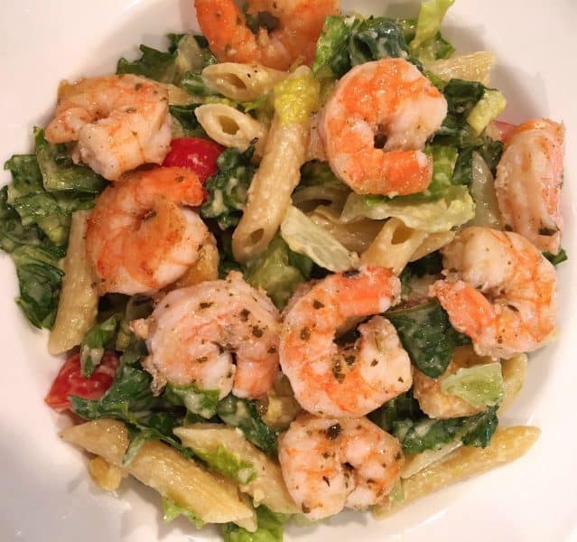 Caesar Pasta Shrimp Salad