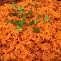 Rice made with Mexican herbs and spices