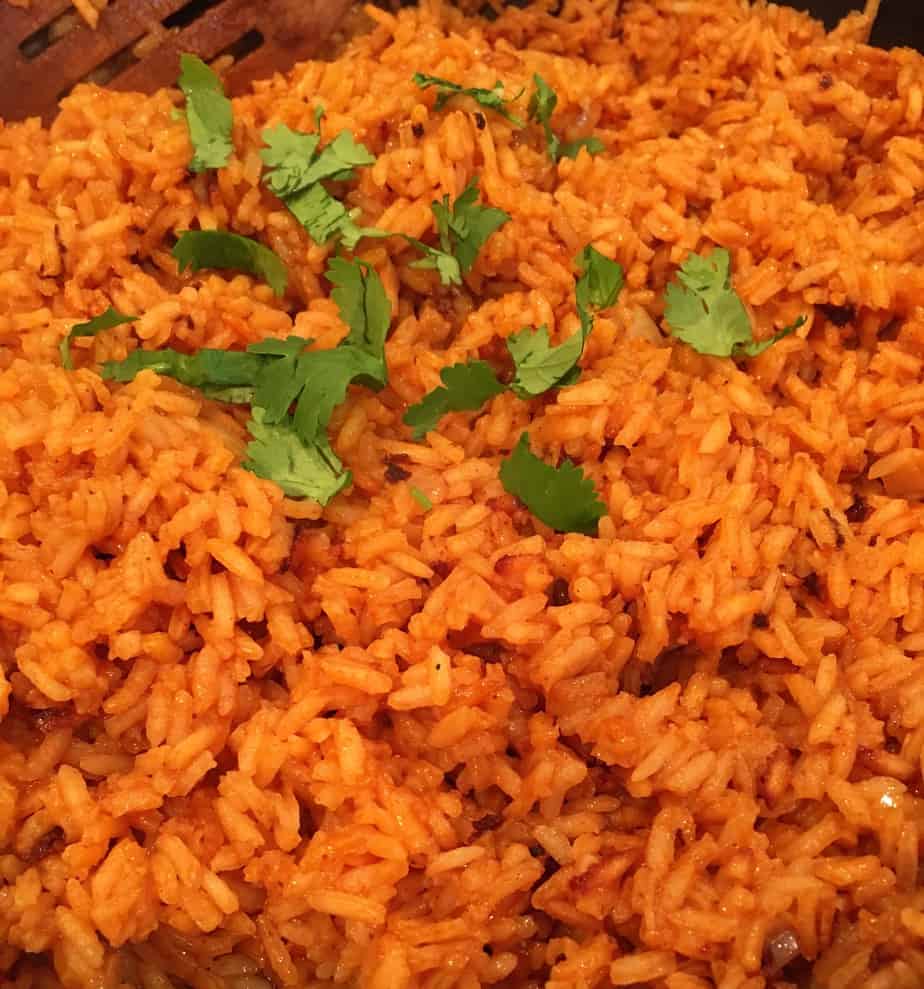 Rice made with Mexican herbs and spices