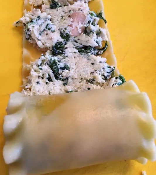 Rolling Up Spinach Chicken Lasagna Roll-Ups