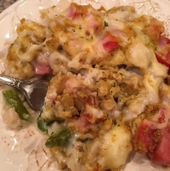 delicious plate full of Leftover Thanksgiving Casserole