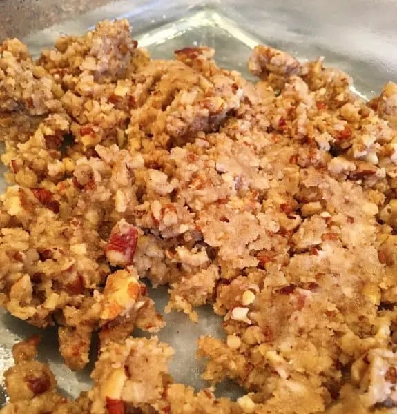 Nut crumb crust for layered cranberry orange salad