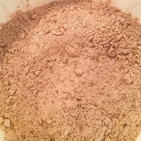 cocoa powder and flour mixed together
