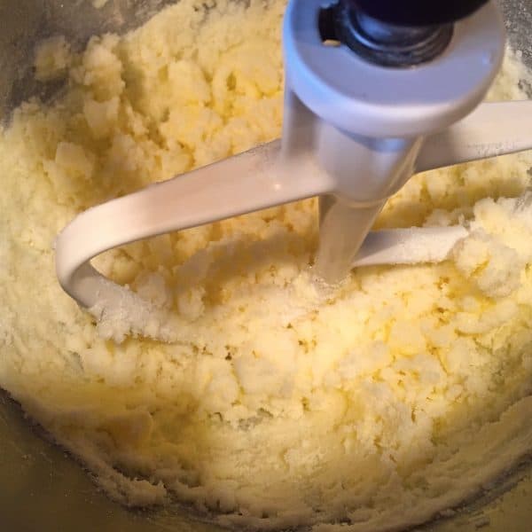 Butter and Sugar being creamed together in mixer