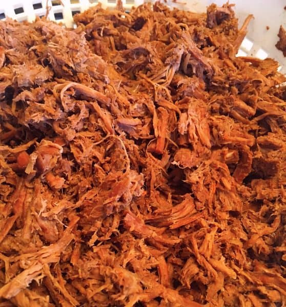 Shredded beef for tamale filling