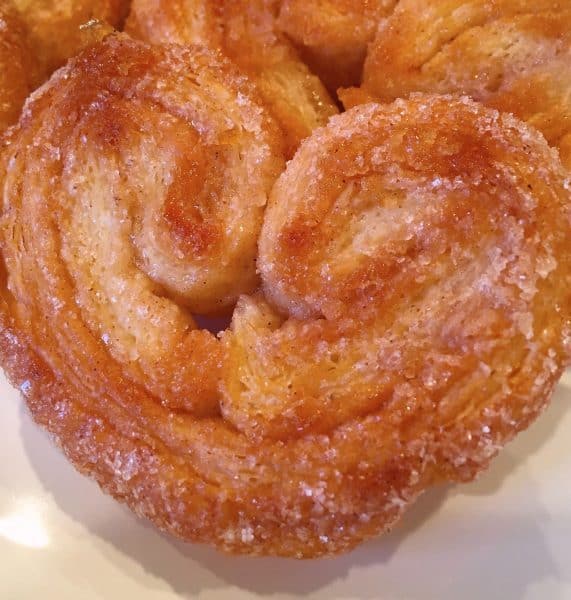 Palmier Cookies on a plate