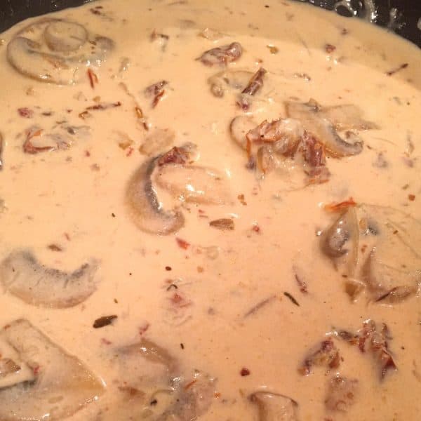 delicious parmesan mushroom sauce for pasta