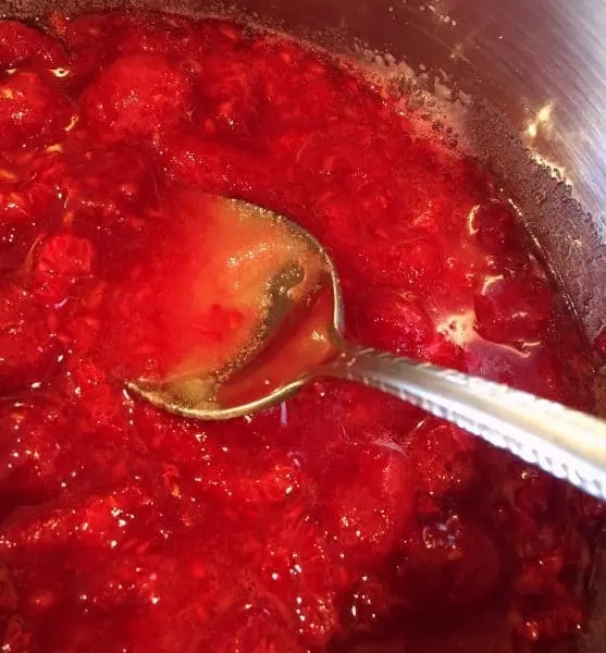 Thickened Raspberry topping
