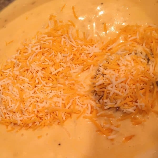 Adding cheese to cream sauce