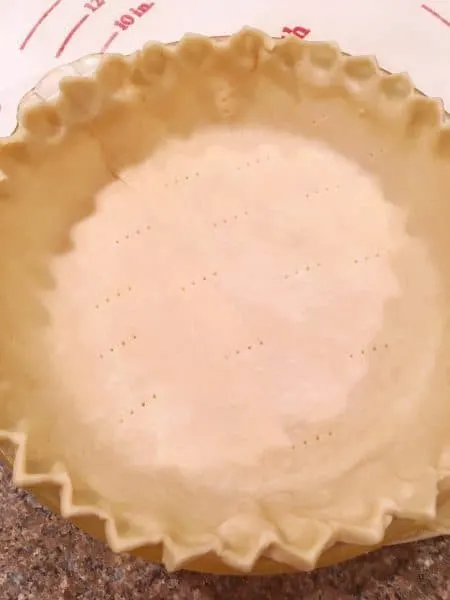 Pie Crust to bake in a pie plate