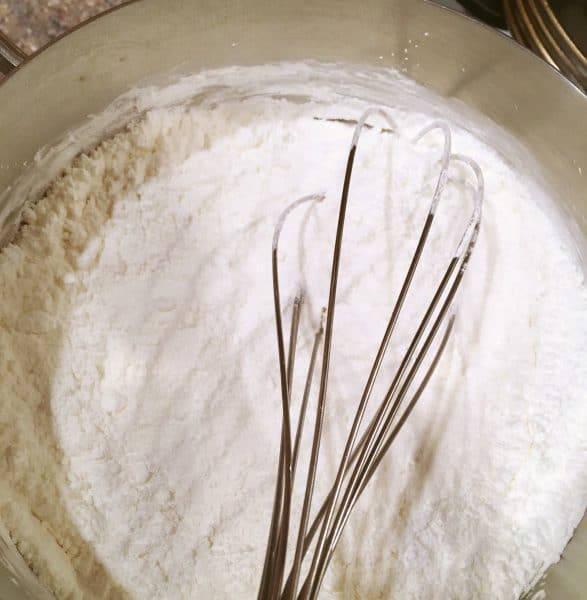 Dry ingredients for Lemon Meringue Pie