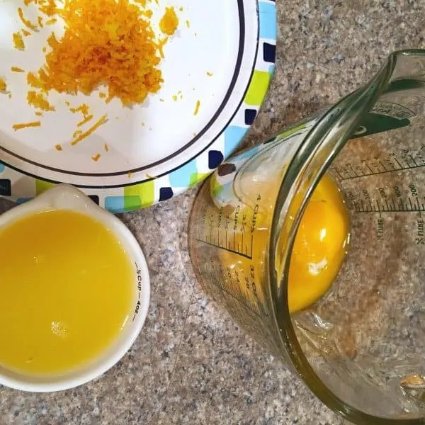 Lemon Juice, Lemon Zest, and egg yolks for lemon pie filling