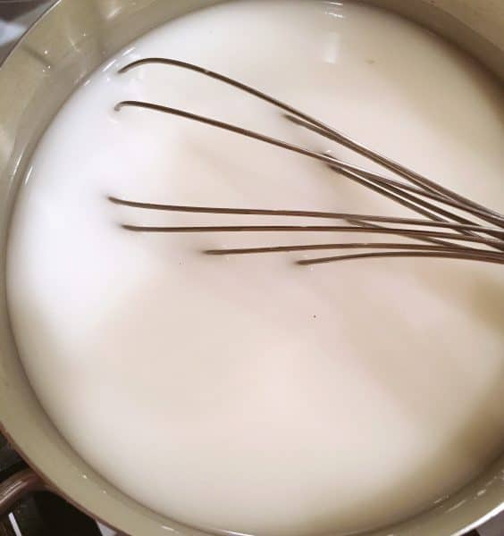 Lemon Pie filling in the sauce pan 