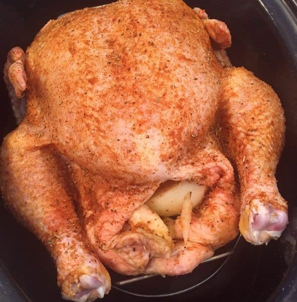 Seasoned chicken ready for the oven