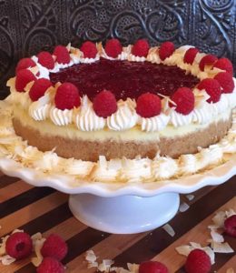 Coconut Raspberry Cheesecake