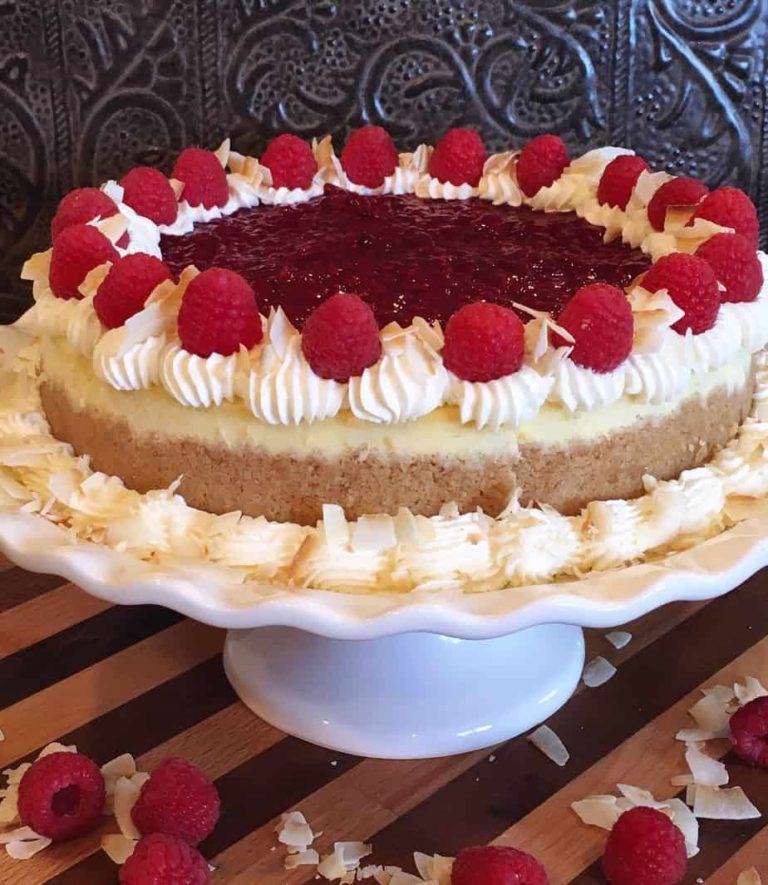 Coconut Raspberry Cheesecake