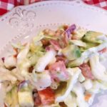 Serving of California Coleslaw on a plate