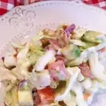 Serving of California Coleslaw on a plate