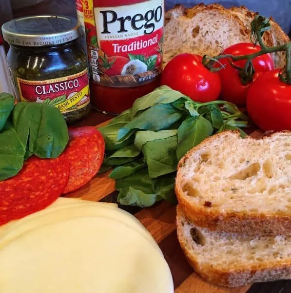 Ingredients for Italian Grilled Cheese