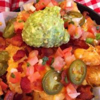 Loaded Tater Tots with jalapenos