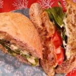 Crispy Fish Sandwich on plate.
