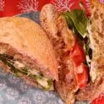 Crispy Fish Sandwich on plate.