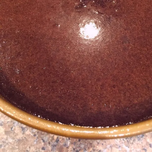 Dark Chocolate Cake batter in pans