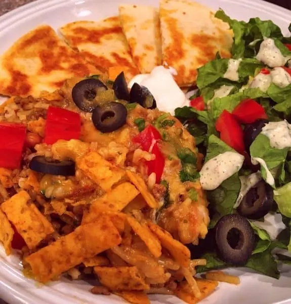 Hamburger Mexican Skillet Dinner with sides