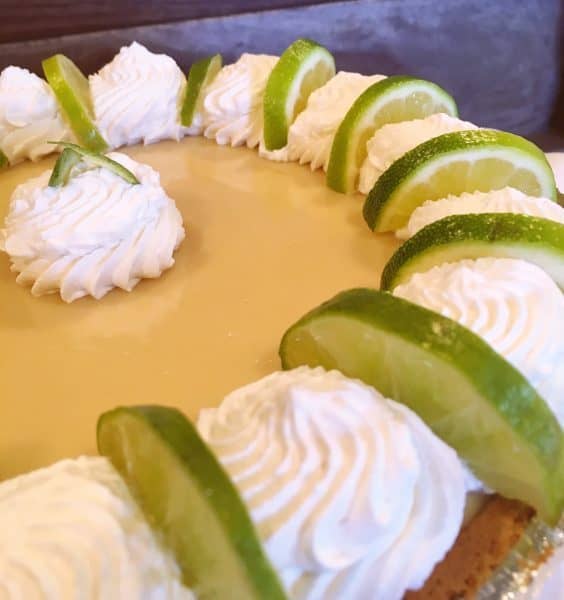 Close Up of Key Lime Pie