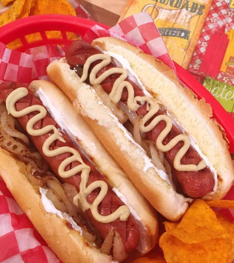 Two Seattle Dogs on a plate